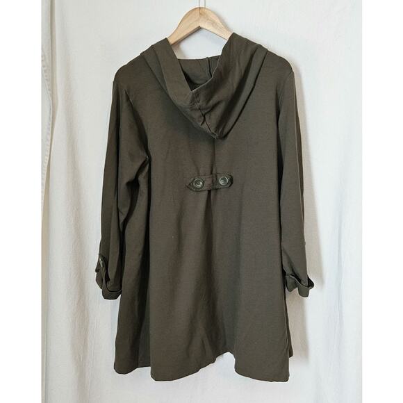 Christian Siriano New York Ponte A-Line Hooded Light Jacket Size 2X  Button-Up - Picture 7 of 7